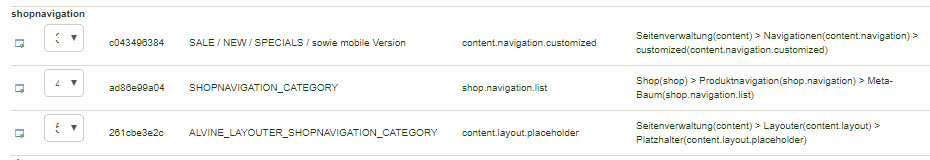 Plugins der Topnavigation