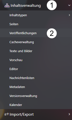 Navigation zu Veröffentlichungen