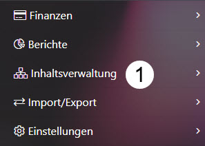 Inhaltsverwaltung in der Navigation