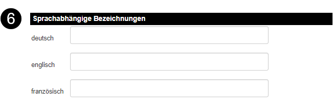 Bereich: Sprachabhängige Bezeichnungen 