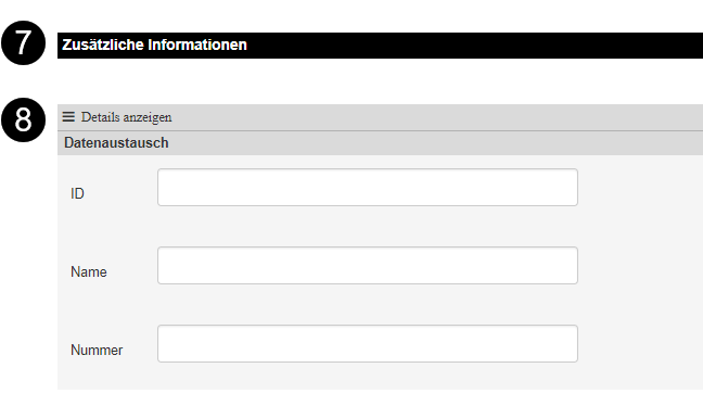 Bereich: Zusätzliche Informationen