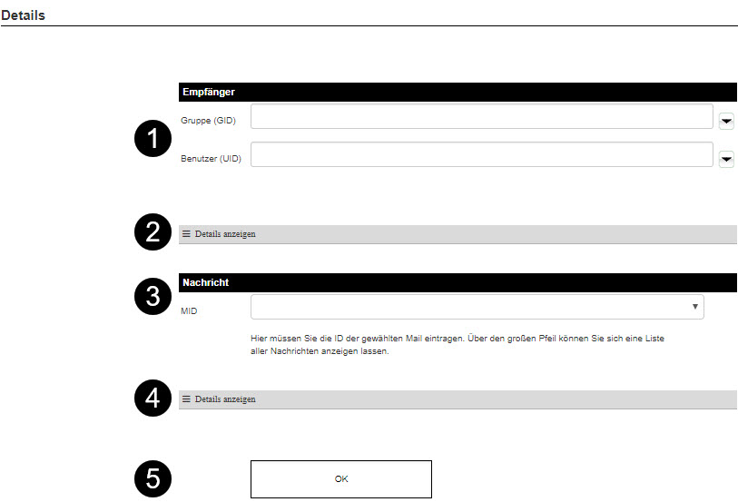 Dialog Serienbrief Details