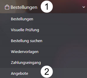 Angebote in der Navigation