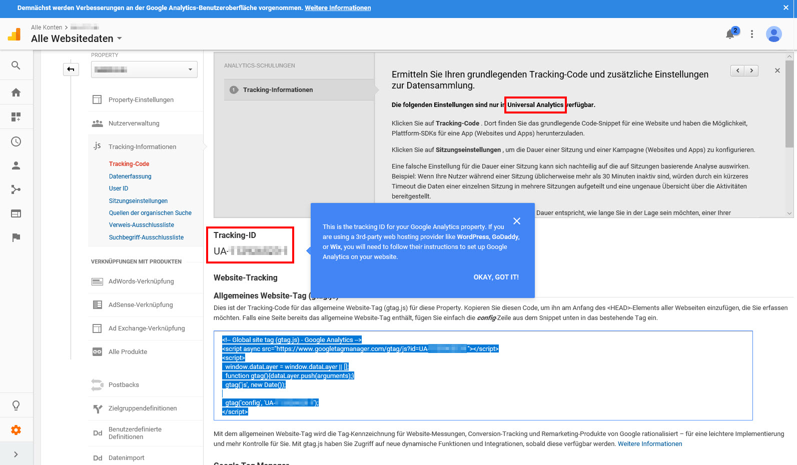 Tracking-Code finden