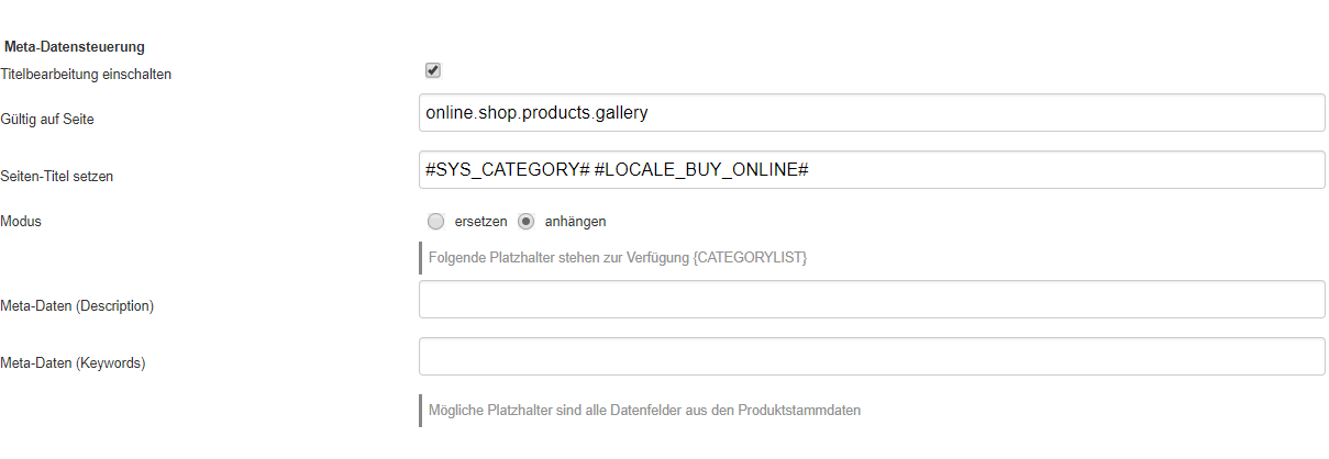 Beispiel: Pflege in Boxen / Plugins