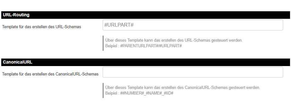 Beispiel: Pflege der Meta-Daten jeder Seite