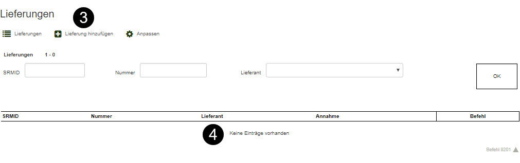 Button Lieferung hinzufügen