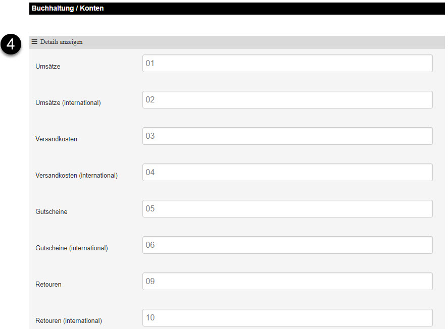 Dialog Bereich Details anzeigen
