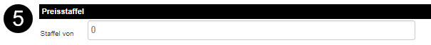 Bereich Preisstaffel