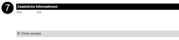Bereich Zusätzliche Informationen